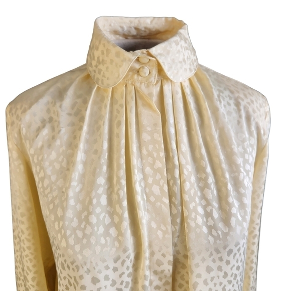 Vintage Silky Button Down Blouse - Picture 2 of 5